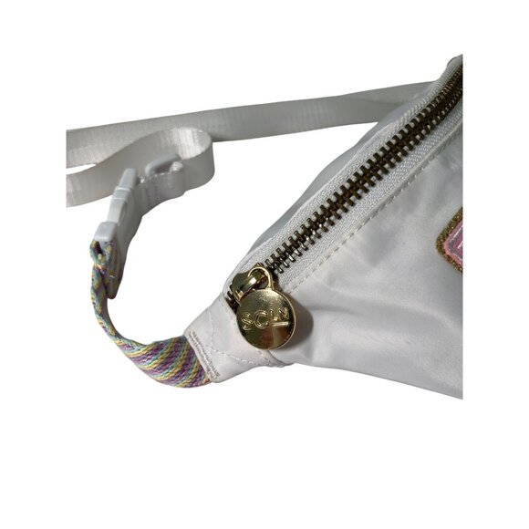 Juicy Couture /Stoney Clover White Fanny Pack‎ with PSA Bejeweled Patches - Picture 8 of 11